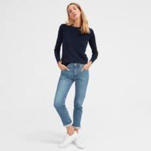 Everlane modern boyfriend jeans medium indigo Size 25